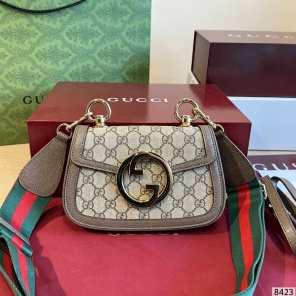 Gucci GG Interlocking Mini Flap Bag — view 1 Gucci GG Interlocking Mini Flap Bag — view 1