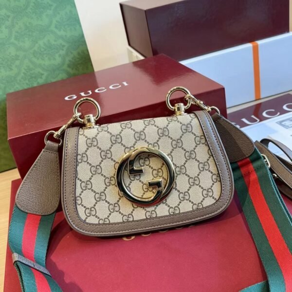 Gucci GG Interlocking Mini Flap Bag — view 8 Gucci GG Interlocking Mini Flap Bag — view 8