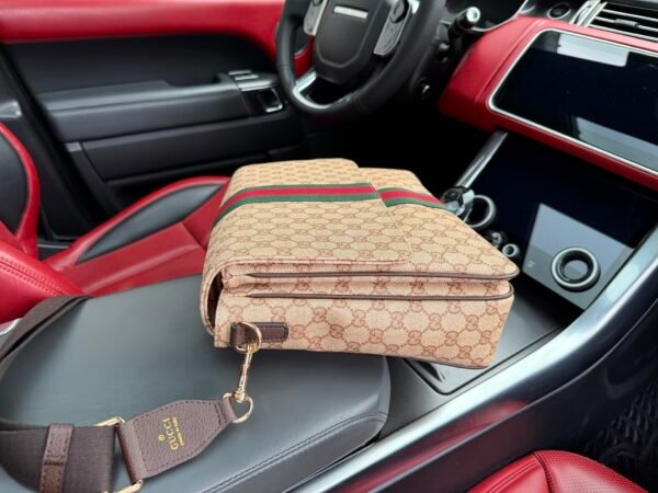Gucci GG Stripe Flap Messenger Bag — view 6 Gucci GG Stripe Flap Messenger Bag — view 6