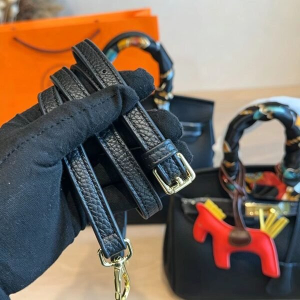 Hermès Black Structured Top-Handle Handbag — view 2