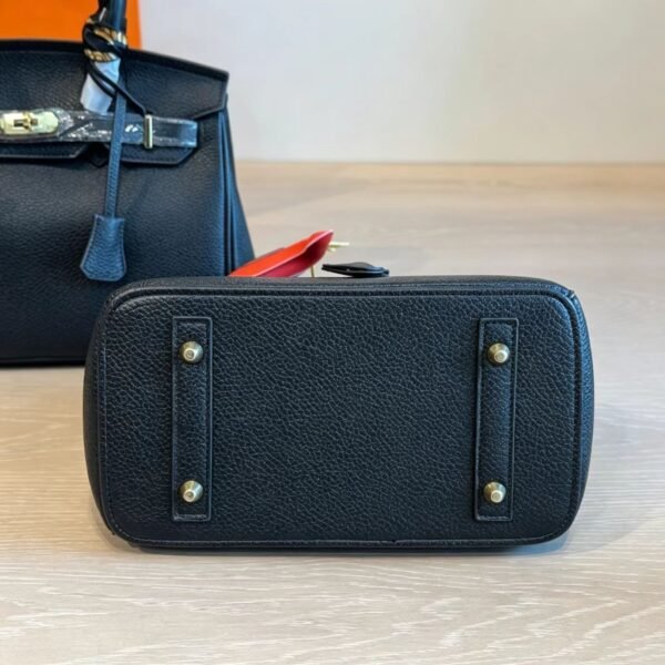 Hermès Black Structured Top-Handle Handbag — view 6