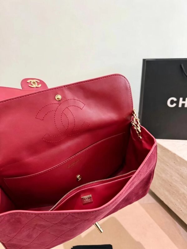 CHANEL Maxi Textured Leather Flap Bag — view 7