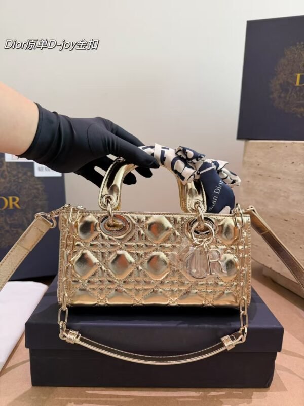 Dior Metallic Lattice Top-Handle Bag — view 1