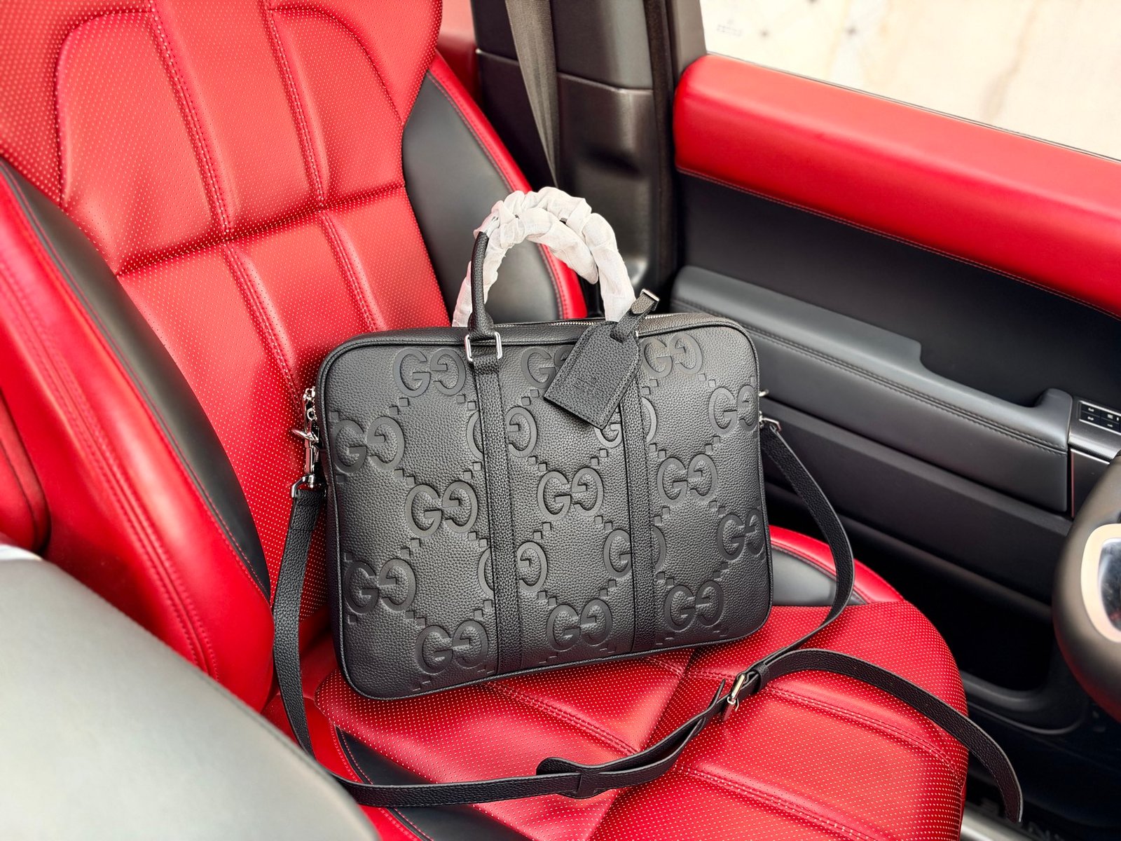 Gucci GG Embossed Top-Handle Bag — view 1 Gucci GG Embossed Top-Handle Bag — view 1