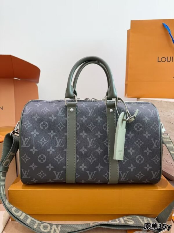 Louis Vuitton Keepall Grey Monogram Handbag — view 2